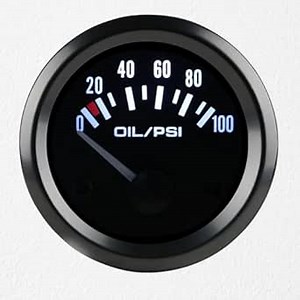 WATERWICH 2" 52mm Oil Pressure Gauge 0-100 PSI DC12V Press Gauge Meter Kit for Car Truck Vehicle Automotive