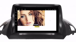 Kunfine Car CarPlay Android Auto Navigation Stereo GPS Radio Reverse Camera Display 9" IPS Touchscreen Headunit Tablet Pad Media Player for Ford Escape Kuga 13-19, if Applicable Quad Core 2G+32G