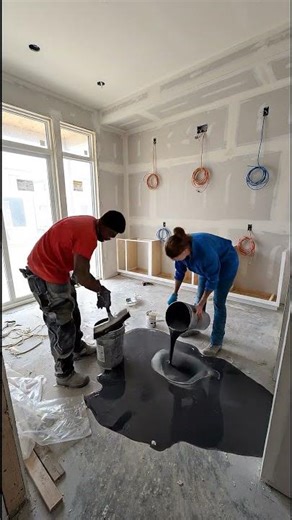 From Bare Concrete to Luxury Marble Epoxy Kitchen 😱 Full Timelapse Transformation!