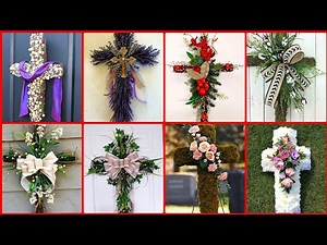 60+ Easter Wreaths/Cross Wreaths/Front Door Christmas Cross Decorations Ideas 2020