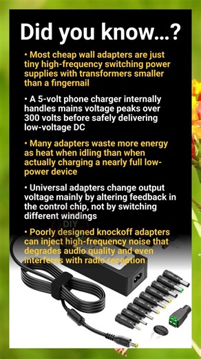 Five mind-bending facts about everyday AC-DC household power adapters