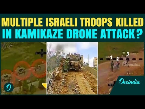 Disturbing FOOTAGE Shows Multiple Israeli Soldiers Being HIT With Iran's Kamikaze Drone Near Lebanon