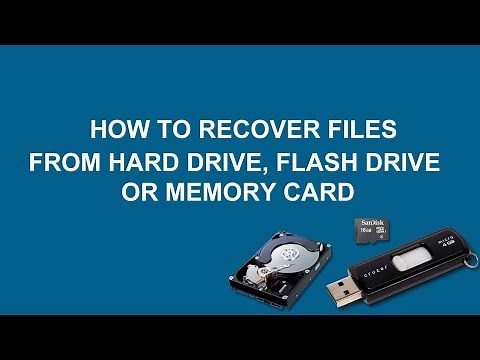 how to recover deleted files and folders from hard drive, flash drive or memory card