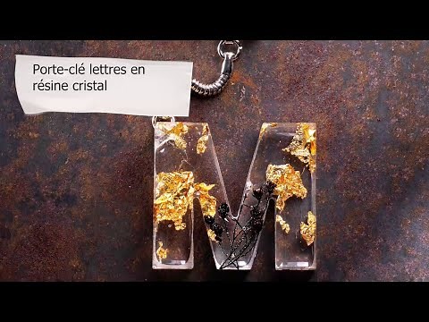 DIY Porte-clé lettres en résine cristal | Tutorial
