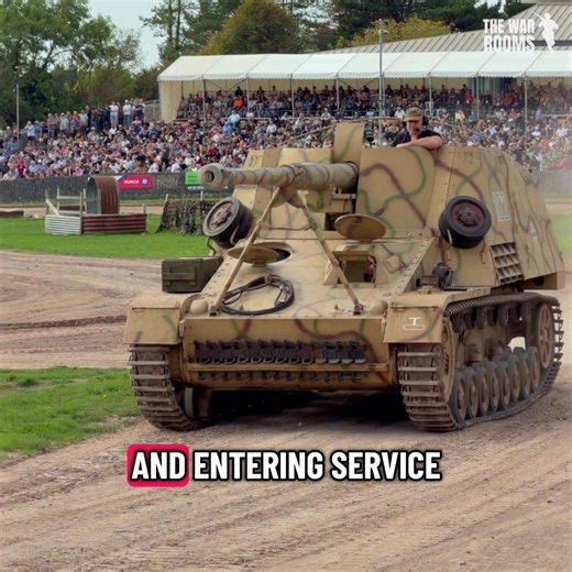 Developed in 1942 the Nashorn was designed as an interim solution to Germany’s need for greater anti-tank firepower. #fyp #military #ww2 #tank