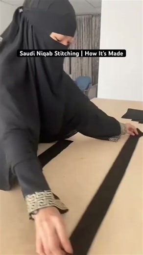 Saudi Niqab stiching #allah #naat #simple #islamicstatus #abaya #tutorial @kiranismailabayas