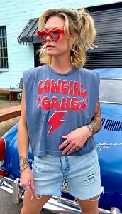 Crop top boxy Midriff Cowgirl Gang - Etsy France