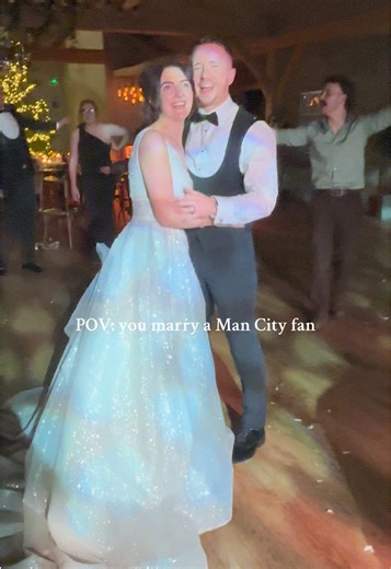 I can confirm “We’re Man City and we’re on the piss again” was belted out during our last dance 🤣 @mancity #manchestercity #mancity #lastsong #weddingsong #football