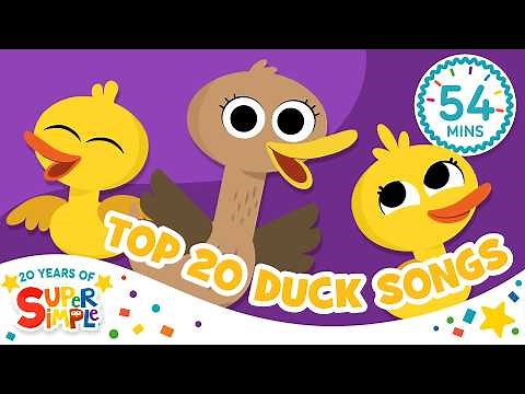 Top 20 Duck Songs | This mix really flaps! | Kids Songs | Super Simple's 20th Anniversary!
