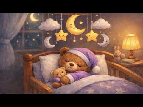 Wind-Up Baby Mobile Lullaby 🎠 Soft Music for Sleep & Naps (2 Hours) “ Go To Sleep Little Baby “