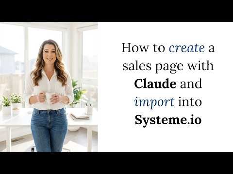 How to create a sales page with Claude and import into Systeme.io