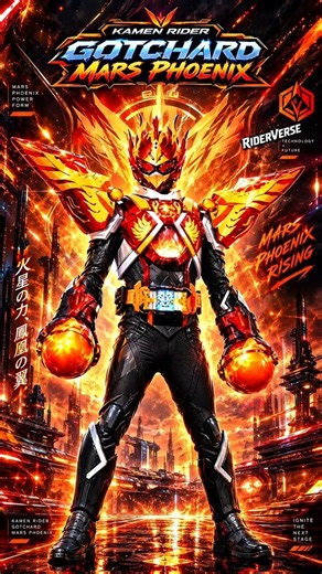 Kamen Rider Gotchard Mars Phoenix Henshin | Fiery Phoenix Transformation #kamenrider #henshin