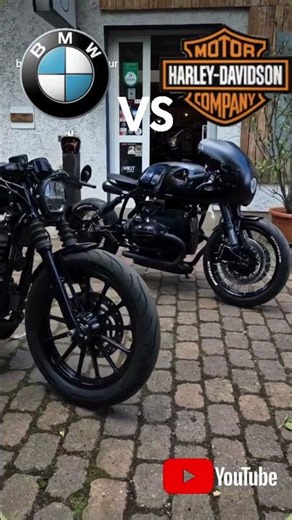 Brückner Manufaktur. BMWR100R VS HARLEY SPORTSTER. Was gefällt euch am besten. #bmwr100 #harley