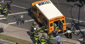 3 in critical condition following school bus accident in the Bronx
