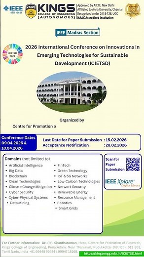 International Conference on Innovations in Emerging Technologies for Sustainable Development