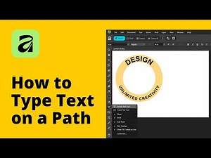 How to Type Text on a Path in Affinity 3