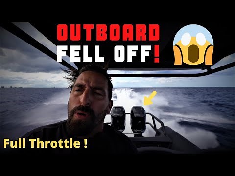 Fluid 10m Rib Loses an Outboard Going full SPEED !