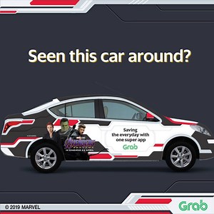 1.7K views | Do you spy with your little eye a Marvel Studios’ Avengers: Endgame Grab car? Send us a photo and you’ll stand to win $50 GrabFood vouchers! All you have to do is:  Spot the car, snap a photo, and post it on your Instagram by 12 May  Tag @Grab_SG and use the hashtag #SuperGrab We’ll slide into your DMs if you've won. So good luck and keep an eye out. | Grab | Facebook