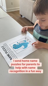 8.6K views · 78 reactions |  **Sending Home Name Puzzles!**  At the...