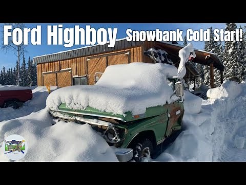 Ford Highboy Snowbank Cold Start
