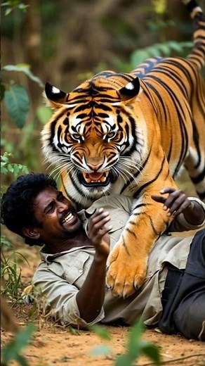 Man vs Tiger: Unbelievable Real Fight in the Jungle! 😱🔥