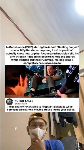 In Deliverance (1972), during the iconic “Dueling Banjos” scene, Billy Redden—the young local boy