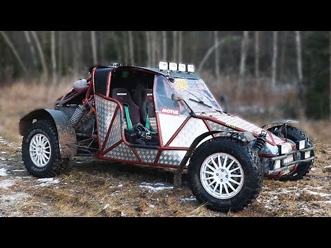 Homemade turbo buggy, Volvo engine 340 HP!