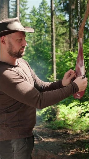This deer leg spent hours over the fire. The Dutch Oven did the rest. 🦌🔥 #venison #firekitchen