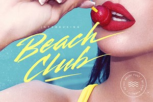 Beach Club Retro Brush Font, a Script Font by Sam Parrett