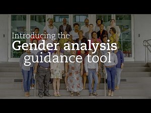 Introducing the gender analysis guidance tool