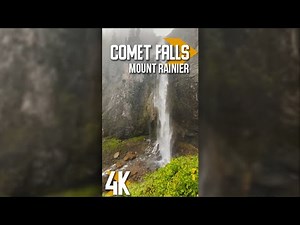 4K Nature for Vertical Screens - 3HRS Comet Falls Ambience, Mount Rainier - Relaxation & Deep Sleep