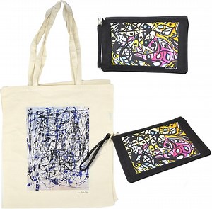 Pcs 1 Fabric Clutch Bag Beauty Case Handbag   Pcs 1 Canvas Shopper Abstract Art Print - Etsy Australia