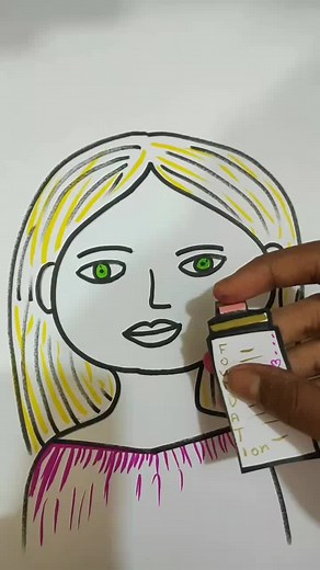 Drawing and Coloring a Female Character Step-by-Step