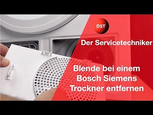 Remove the panel from a Bosch, Siemens dryer