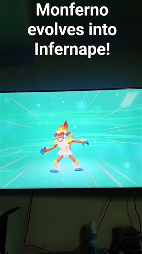 My Shining Pearl starter Monferno Evolves into Infernape! 🐒 🔥 #bdsp #infernape #pokemonsinnoh