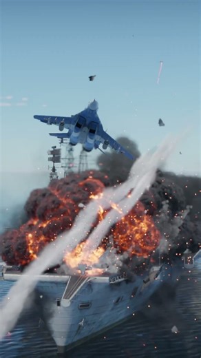 Unbelievable Explosion! Carrier Strike Simulation.