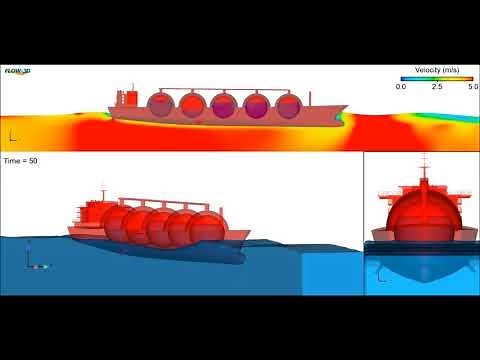 LNG Tanks and Sloshing (Kvaerner-Moss) | FLOW-3D