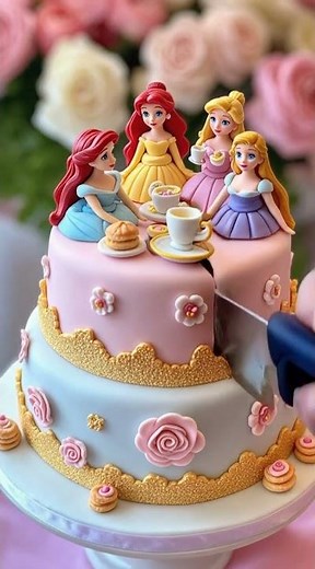 Princess Tea Party Cake! 👑☕ Which Cup Would YOU Pick First