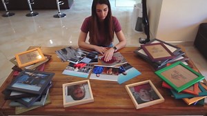 Rustic Wooden Square Picture Frame 12x12 Inch - 100% Natural Solid Eco Distressed Wood for Wall Mounting Photo Frame - Grey