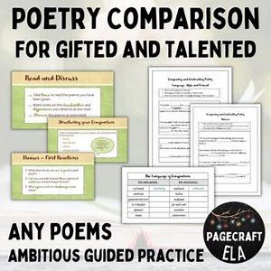 Comparing Poetry for Gifted & Talented Students with Any Poems - Guided Practice
