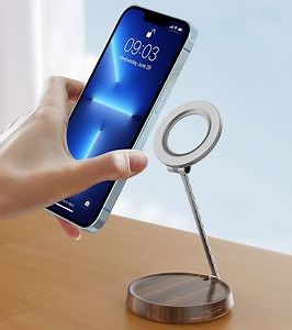 [Hot Item] Folding Cell Phone Stand, Fully Adjustable Phone Holder for Desk Aluminum Desktop Cradle Cell Phone Stand