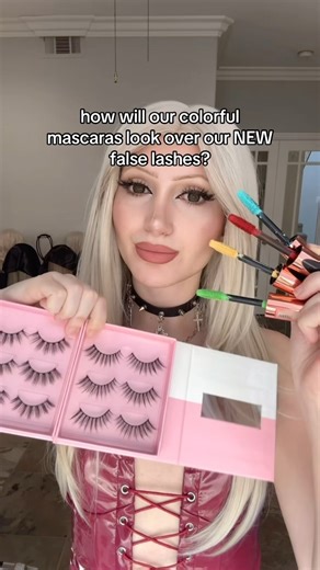 Colorful Mascara over False Lashes 😯