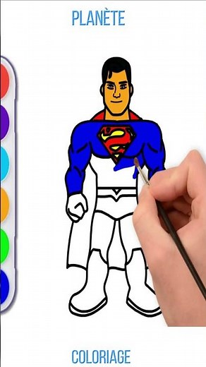 Comment dessiner et colorier le Superman | Draw and Colour the Superman #shorts