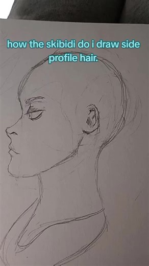 Cómo dibujar cabello de perfil lateral paso a paso