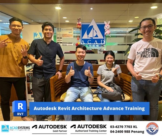 🏘️"Building Dreams, One Skill at a Time"📐 Over the past 5 days, we've conducted an Autodesk Revit Architecture Customized training for our BIM client involved in various residential development projects all over Malaysia. We hope you are able to apply the lesson and continue to learn. Looking for AutoCAD/Inventor/Revit/3ds Max and other training? Contact us now at ☎03-4270 7703 | ☎04-2400 988 Click here for your training inquiry: https://acadsystems.com/autodesk-autocad-training-center/ #acads