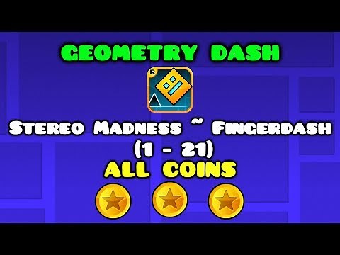 지오메트리 대쉬 모든단계(1 - 21) 올코인 / Geometry dash All levels (All Coins) | Donard