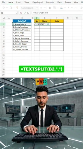 Instant way to organize data in Excel. #excel #shorts