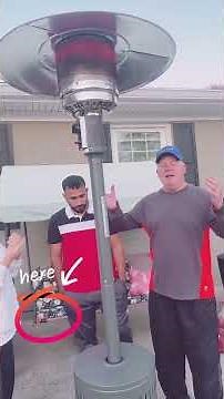 48,000 BTU Propane Patio Heater - Double Stainless Burner with Wheels