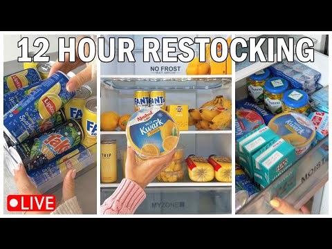 12 Hours of Restocking ASMR ✨ | Organising, Cleaning, Restocking Live Stream To Fall Asleep To