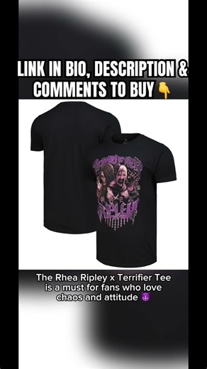 💀 Rhea Ripley x Terrifier Tee – The Dark Side of WWE Style! #RheaRipley #WWEMerch